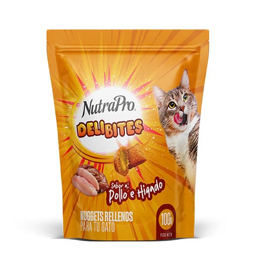 NUTRAPRO SNACK NUGGET GATO POLL/HIG.100G